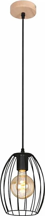 Lampadario su asta 1xE27/60W/230V nero