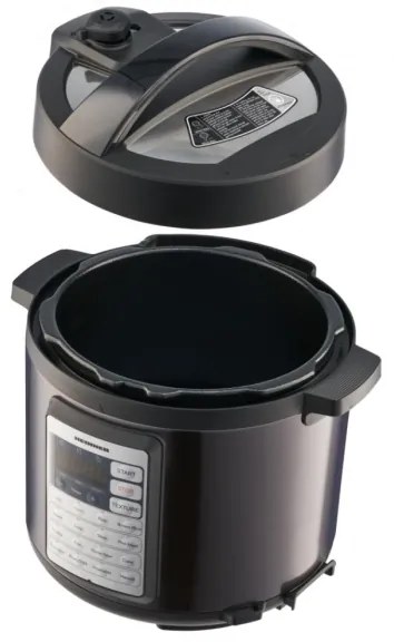 Heinner HPCK-38BK - Pentola a pressione elettrica multifunzione 5,7 l 1000 W/230 V nera