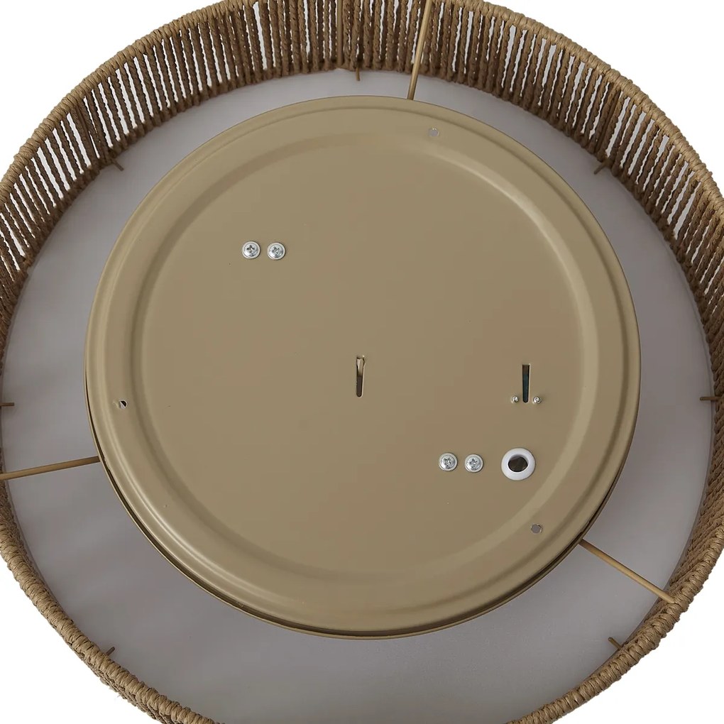 Plafoniera Japandi naturale con paralume 38cm 2 luci - Luz