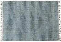 Tappeto moderno Atlanta, stile kilim, 100% cotone, azzurro, 150x80cm