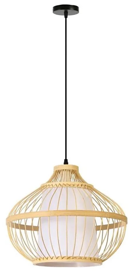 Immax 08256L - Lampadario a sospensione con filo PINCHOS 1xE27/40W/230V diametro 40 cm bambù