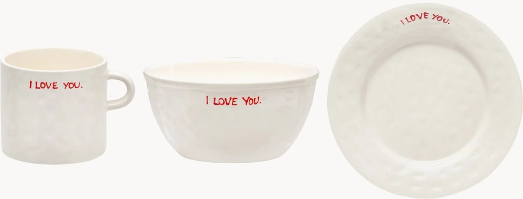 Set da colazione I Love You, 1 persona, 3 pz
