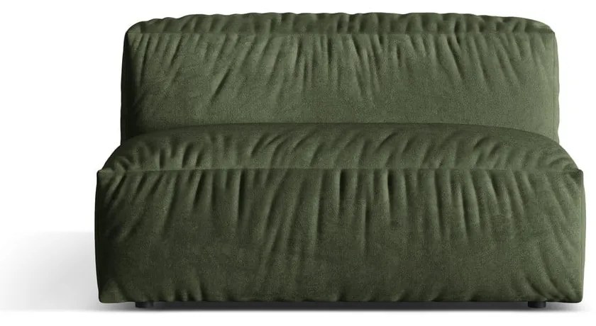 Parte divano componibile verde (solo con parte centrale) con rivestimento in velluto Martina – Micadoni