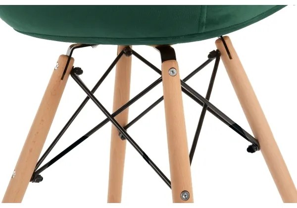 SET 2x Sedia da pranzo NEREA 80x60,5 cm verde/faggio