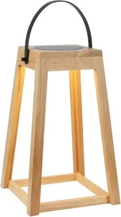 Lanterna a LED marrone con alimentazione a pannelli solari e con ricarica USB da esterno (altezza totale 54 cm) Nordic – Markslöjd