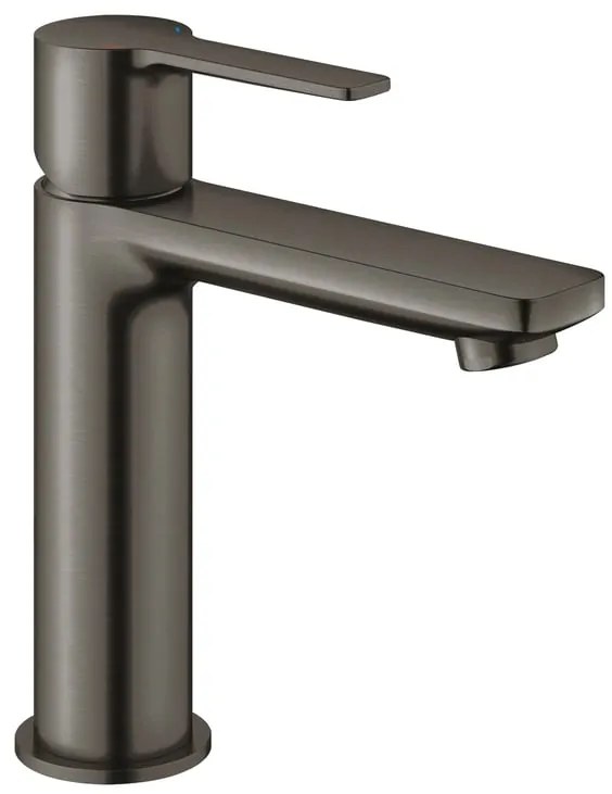 Rubinetto per lavabo Lineare grigio spazzolato GROHE H 21.3 cm