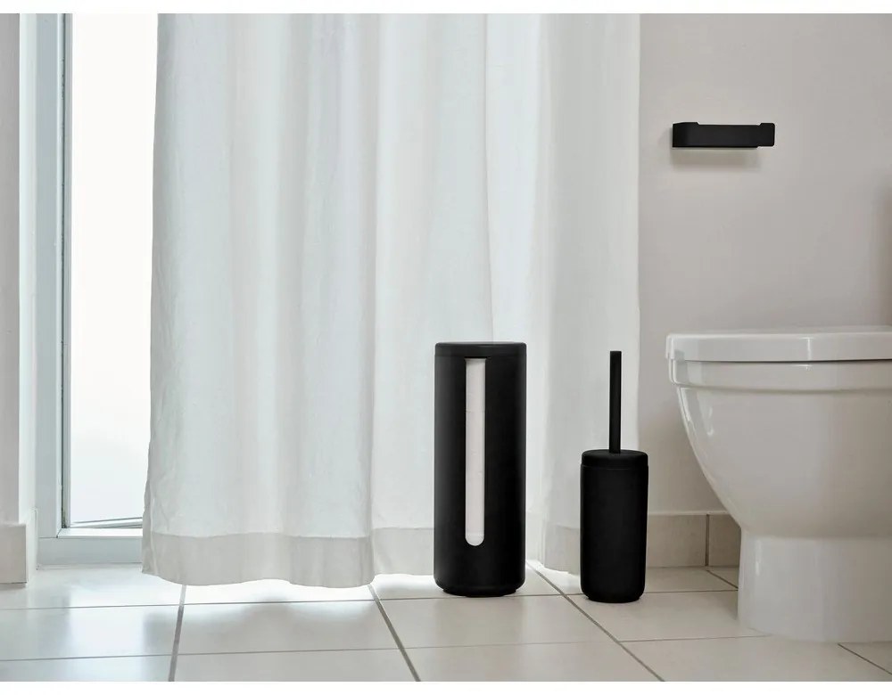 Porta carta igienica da parete nero in metallo Ume – Zone