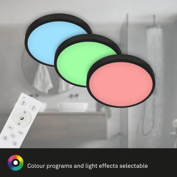 Briloner 3709-015 - Plafoniera dimmerabile RGBW LED/22W/230V nero + +TC