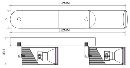Faretto NEO 2xGU10/8W/230V nero/oro