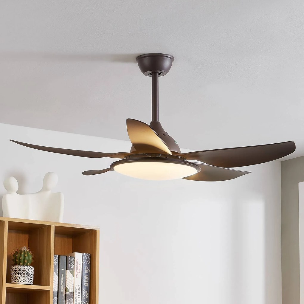 Starluna Kajima ventilatore soffitto LED marrone