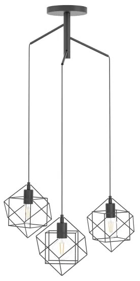 Eglo 43366 - Lampadario a sospensione con filo STRAITON 3xE27/60W/230V