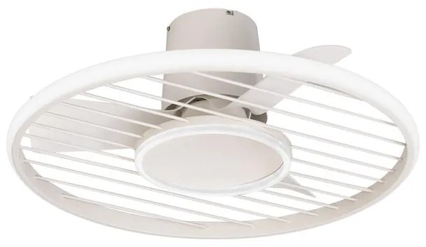 Ventilatore da soffitto Soho bianco, Ø 66 cm, CCT, dimmerabile, MANTRA IP20