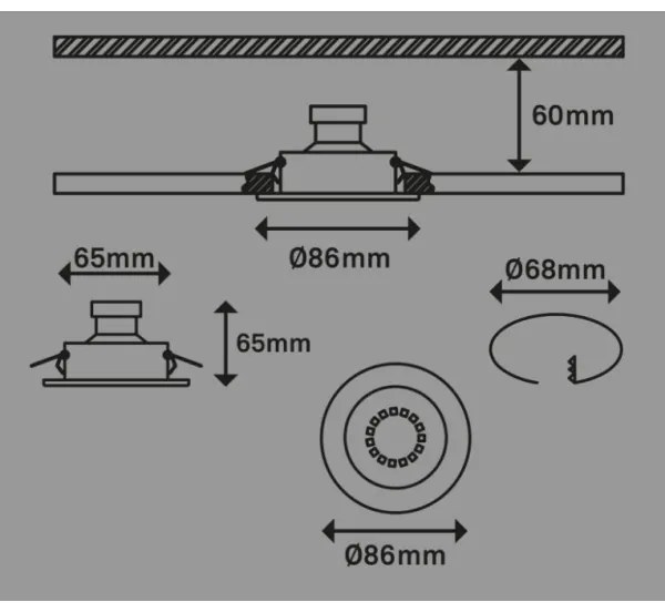 Briloner 7221-032 - SET 3x Lampada LED da bagno 1xGU10/3W/230V cromo opaco