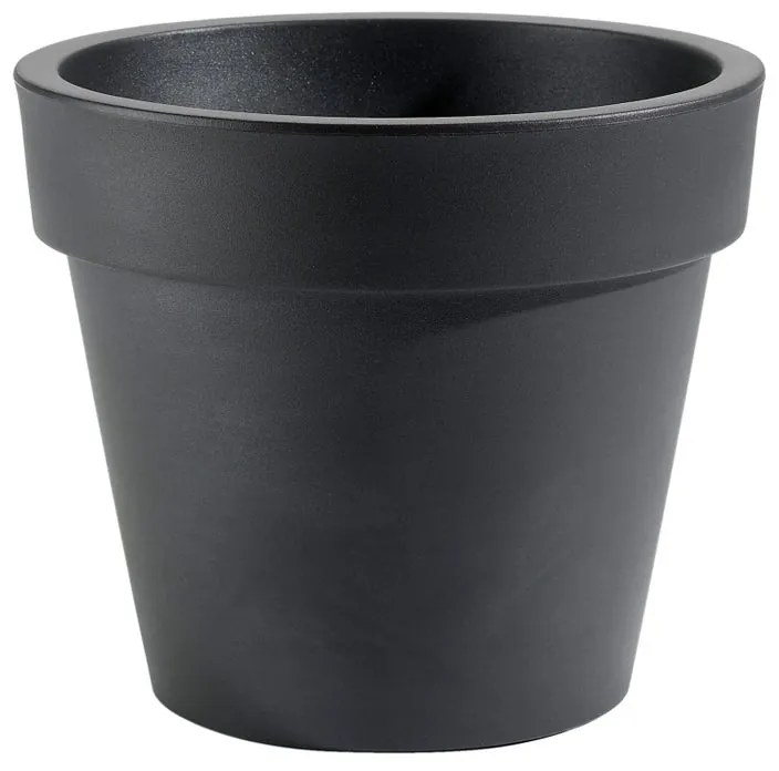 Vaso per piante e fiori SUPER in polietilene nero H 52 cm Ø 60 cm