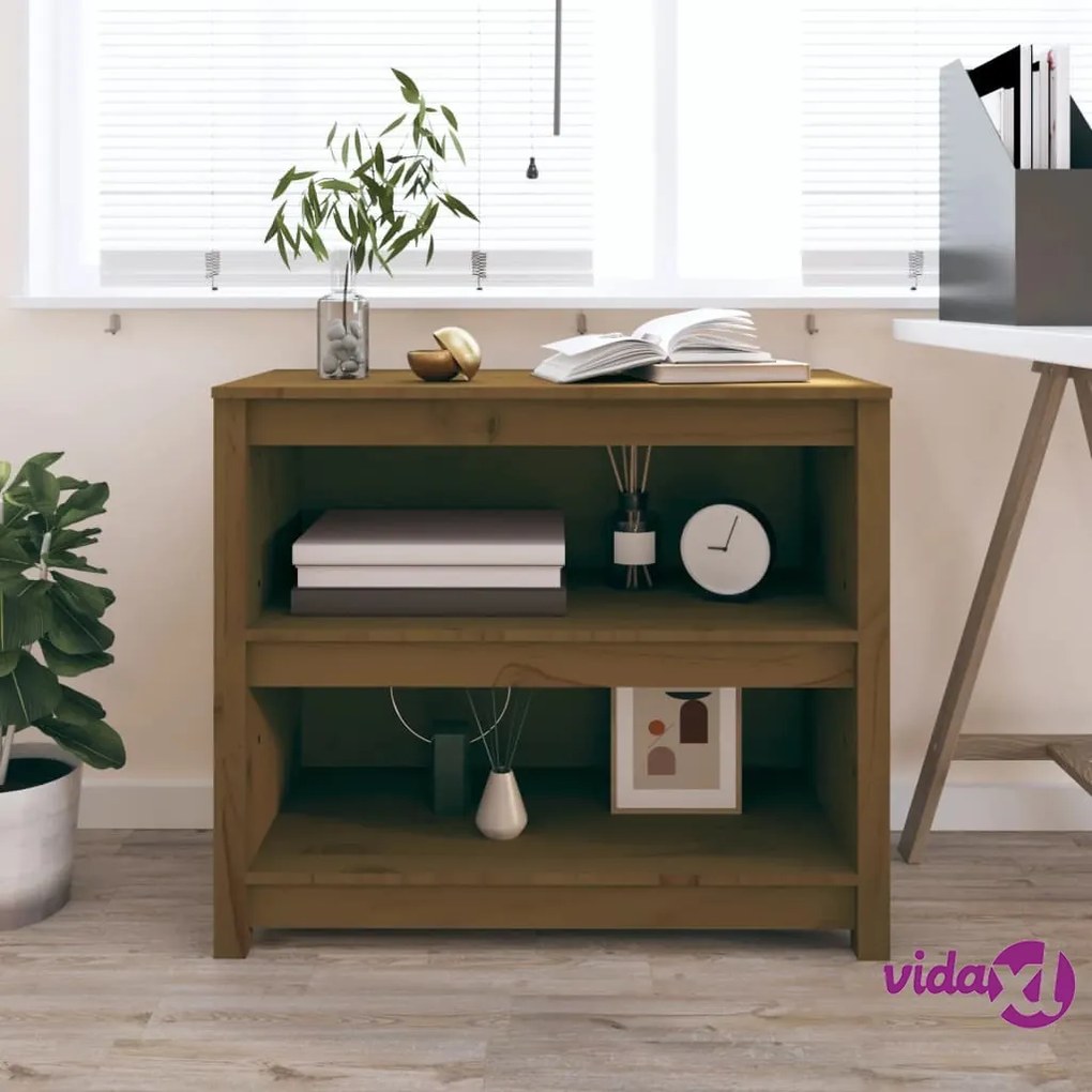 vidaXL Libreria Marrone Miele 80x35x68 cm in Legno Massello di Pino