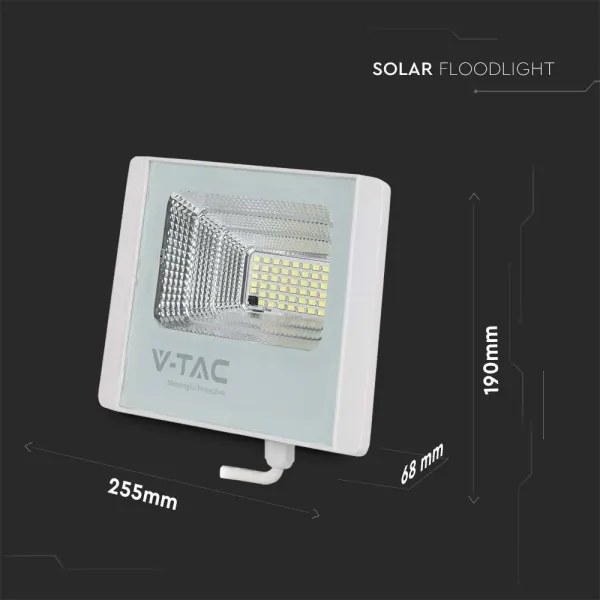 Faro solare LED esterno 20W 3,2V IP65 6400K con telecomando