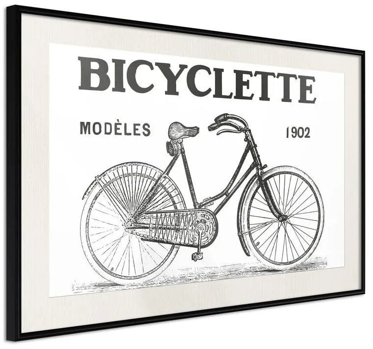 Poster  Bicyclette  Cornice Quadri Cornice nera con pass-partout, Larghezza x Altezza Home decor 30x20