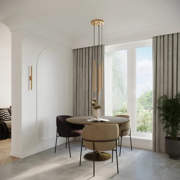 Sollux SL.1174 - Lampadario a sospensione con filo PASTELO 5xG9/8W/230V oro