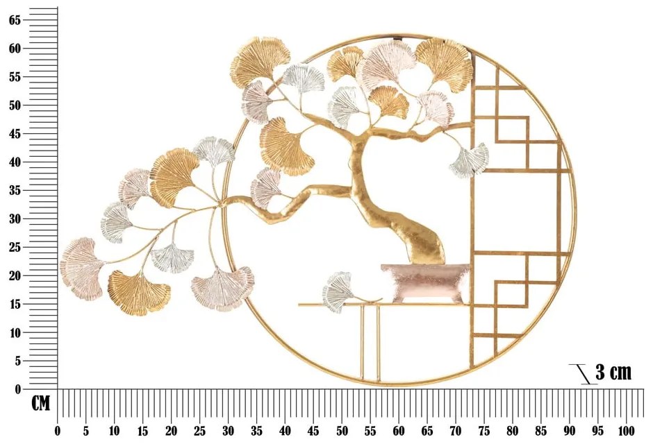 Decorazione murale in metallo 91,5x63 cm Nippon - Mauro Ferretti