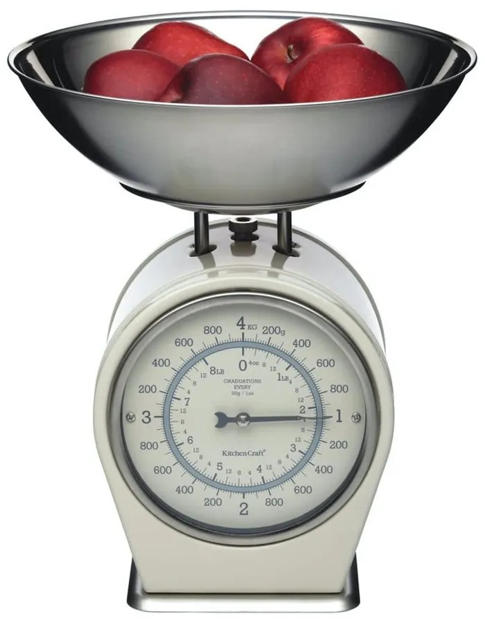 Bilancia da cucina in crema, portata 4 kg Living Nostalgia - Kitchen Craft