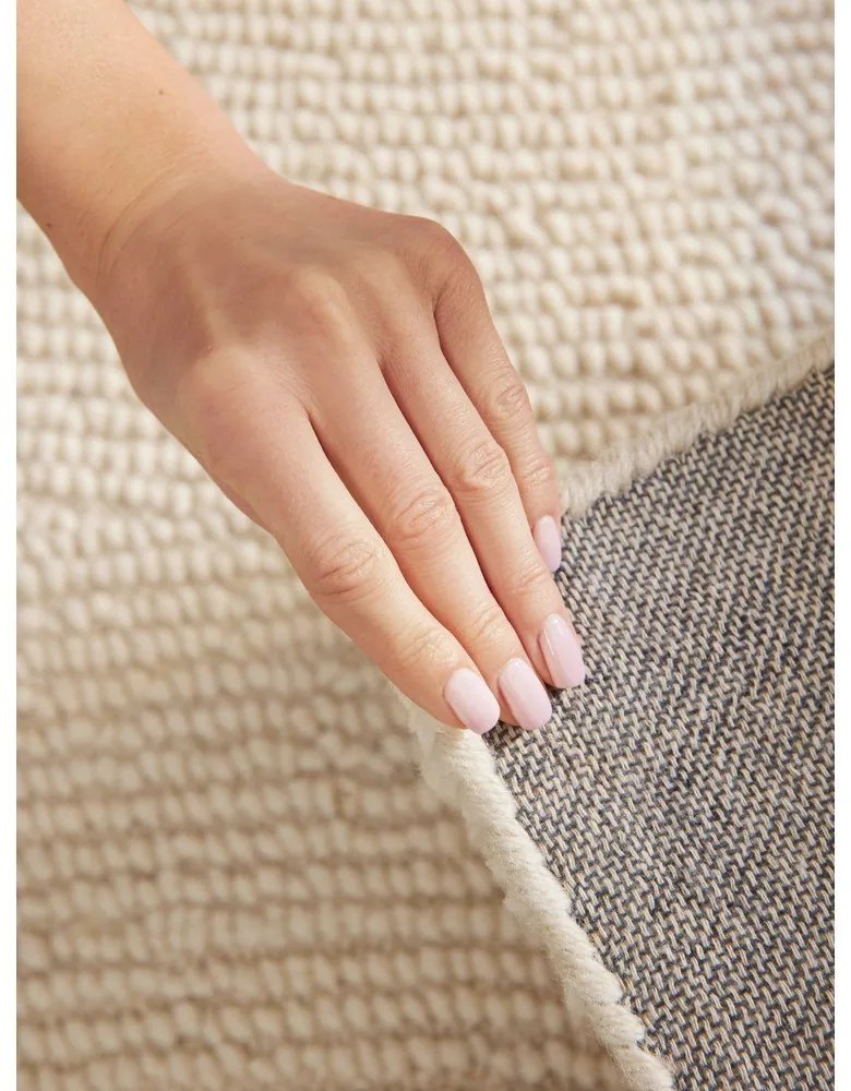 Passatoia colore naturale chiaro in lana tessuta a mano 80x300 cm Eleni Natural White – Hanse Home