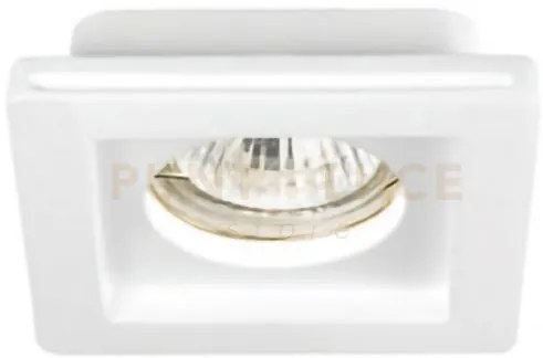 Gfa591- faretto quadrato in gesso 1 luce attacco gu10 10cm  da incasso