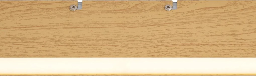 Plafoniera moderna legno ocra con LED integrato dimmerabile a 3 fasi 2700-4000K con interruttore DIP - Keane