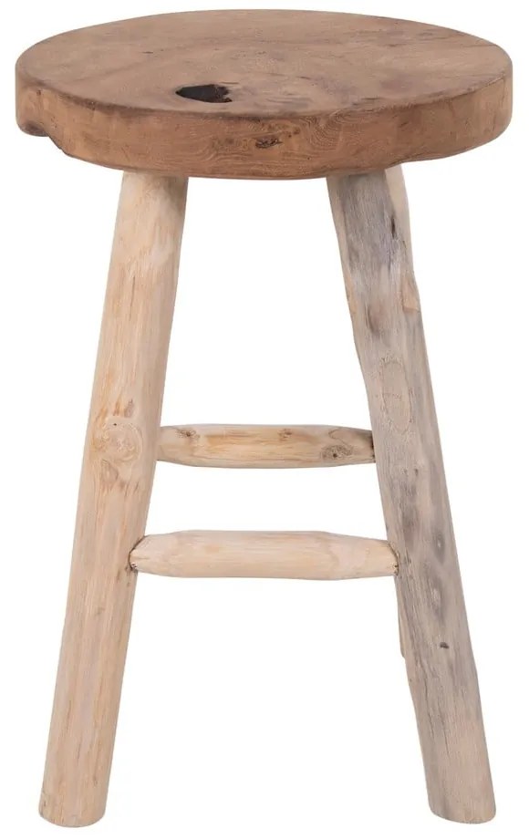Sgabello in teak con 4 gambe , ø 30 cm Badia - House Nordic