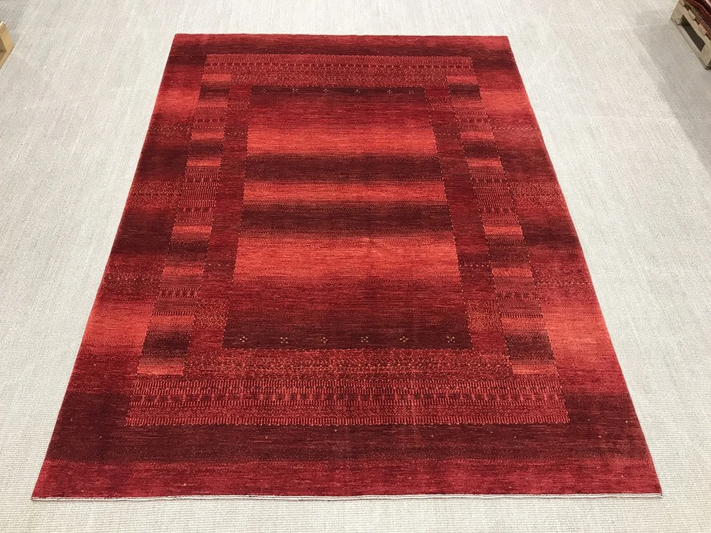 Loribaft Tappeto persiano 220 x 290 Rosso (Iran) Annodato A Mano