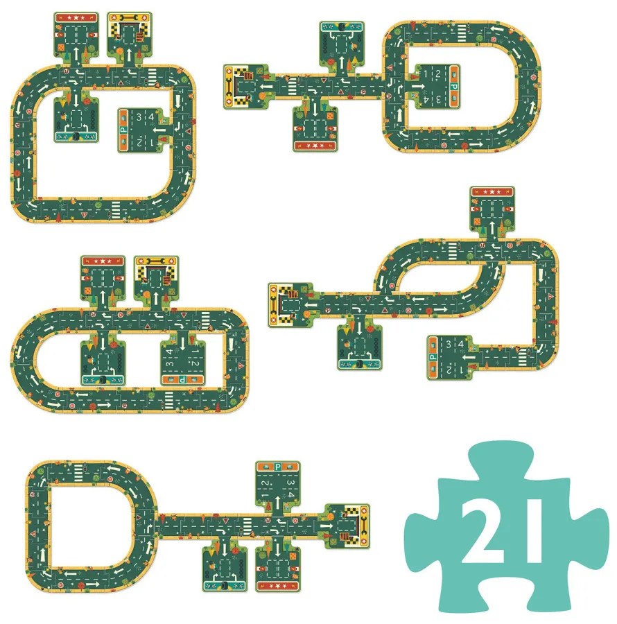 Puzzle - strade - 21 pezzi