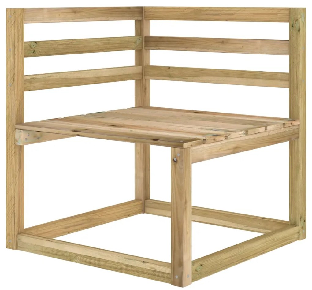 Set Divani da Giardino 10 pz in Legno di Pino Impregnato Verde