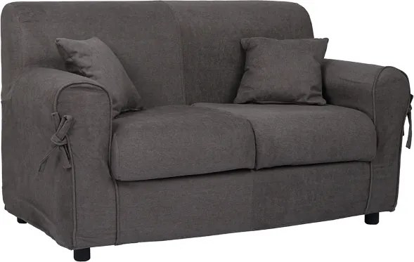 Divano 2 posti in tessuto sfoderabile VERONA 150 cm tinta unita Grigio scuro