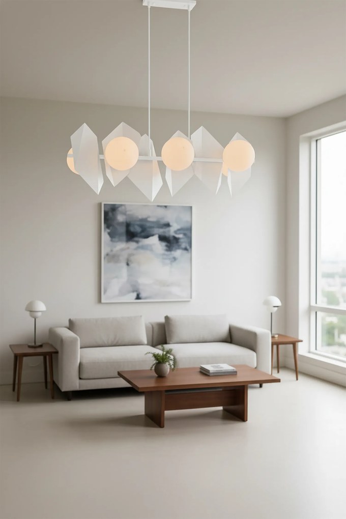 Lampadario a Sospensione DRIFTON 6 BLACK e WHITE Colore Bianco