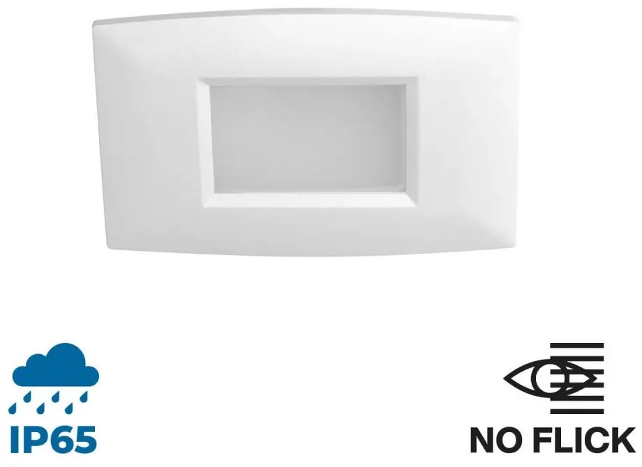 Segnapasso LED per scatola 503 2W IP65 Luce Simmetrica - No Flickering Colore Bianco Freddo 6.500K