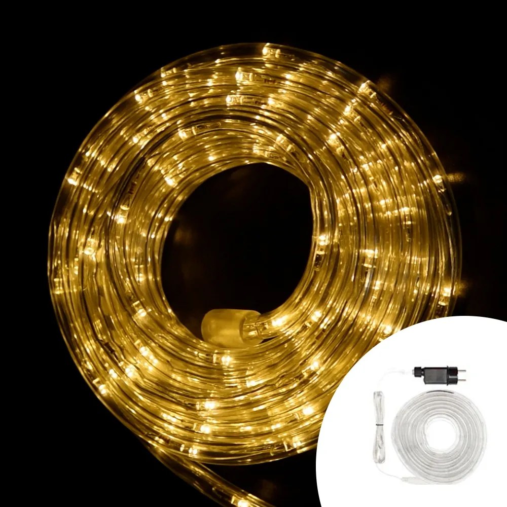 Tubo luminoso 50 metri da esterno da 1000 Led Bianco Caldo Wisdom