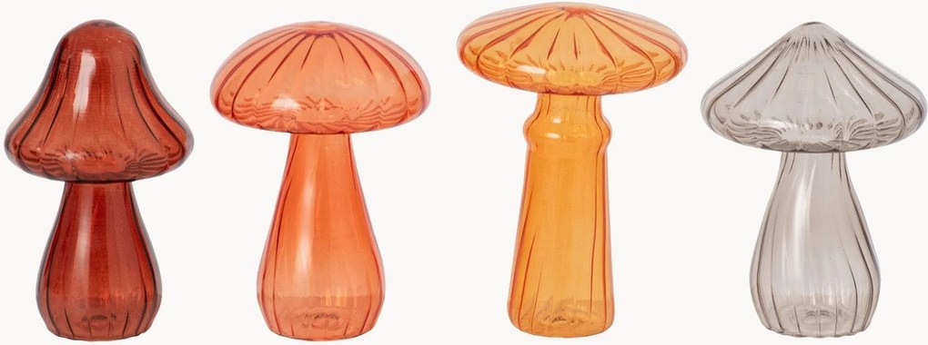 Set di 4 oggetti decorativi in vetro Pilz
