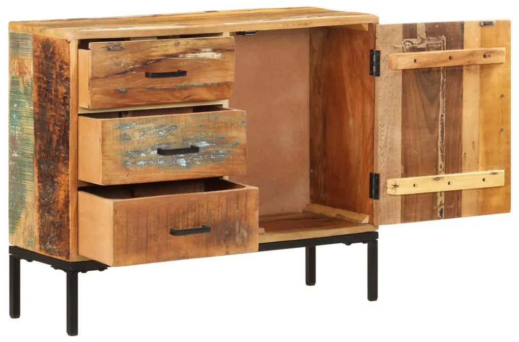 Credenza 88x30x73 cm in legno massello di recupero