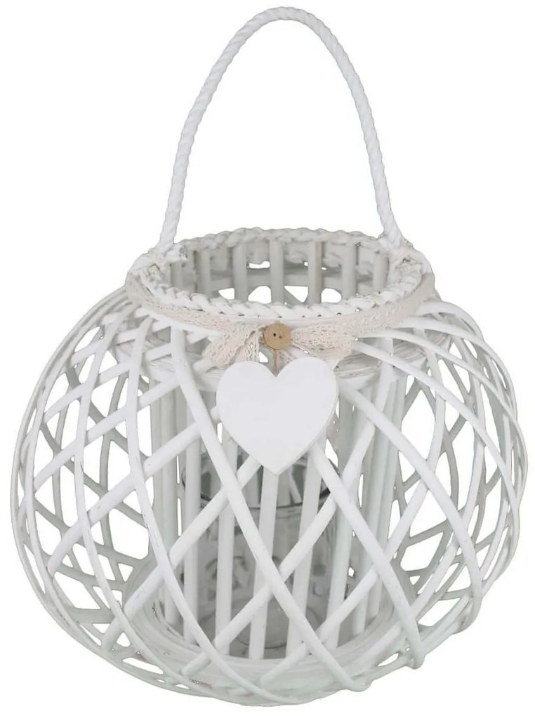 GISELE - lanterna in vimini tondo 20 x 32 cm