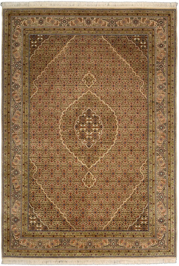 Tabriz Tappeto orientale 250 x 170 Beige (Indian) Annodato A Mano