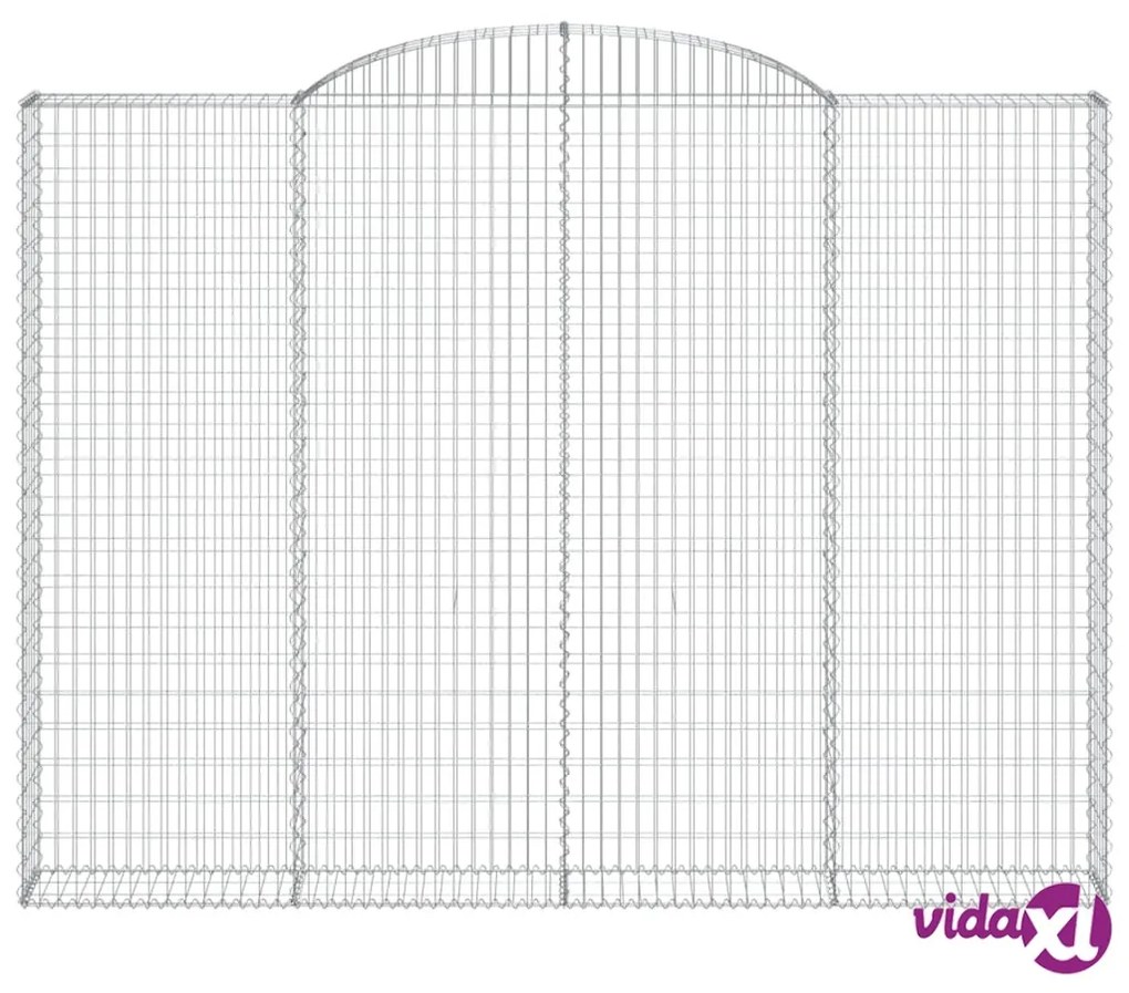 vidaXL Cesto Gabbione ad Arco 300x30x220/240 cm Ferro Zincato