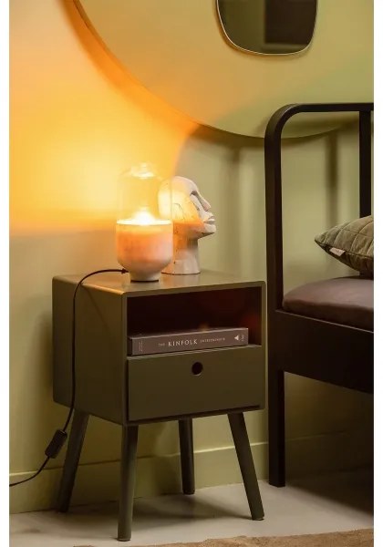 Lampada da tavolo ASEL 1xE27/25W/230V marmo bianco