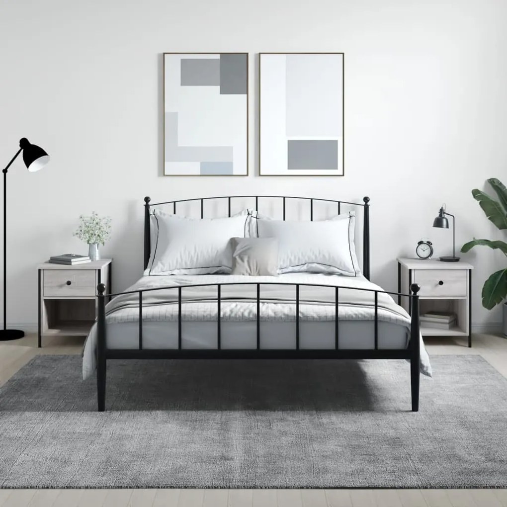 Comodini 2 Pz Grigio Sonoma 40x42x50 Cm İn Legno Multistrato /