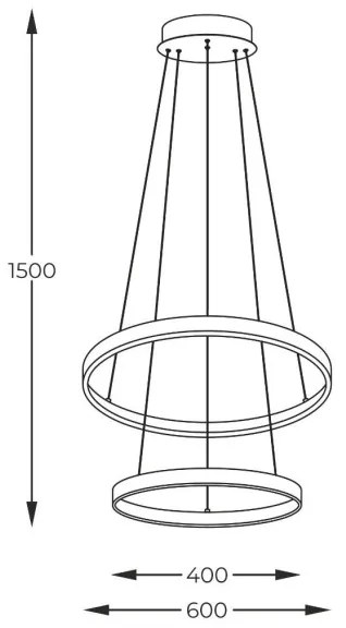 Zuma Line 18140BK-2 - Lampadario LED a sospensione con filo BRENO LED/50W/230V 3000/4000/6000K