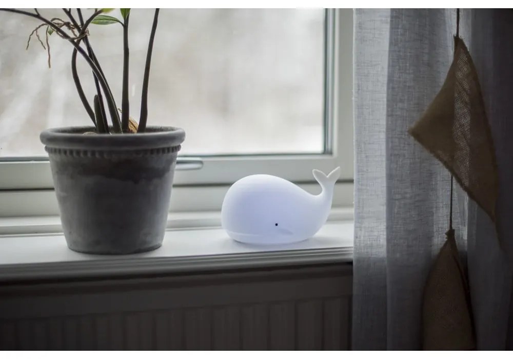 Luce notturna bianca a LED per bambini Whale – Star Trading