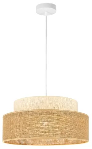 Lampadario a sospensione con filo BOHO 1xE27/60W/230V diametro 40 cm color crema/beige