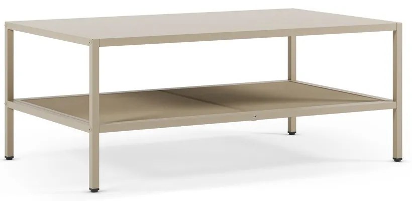 Tavolino da salotto color crema in metallo 60x100 cm Fayna – Marckeric