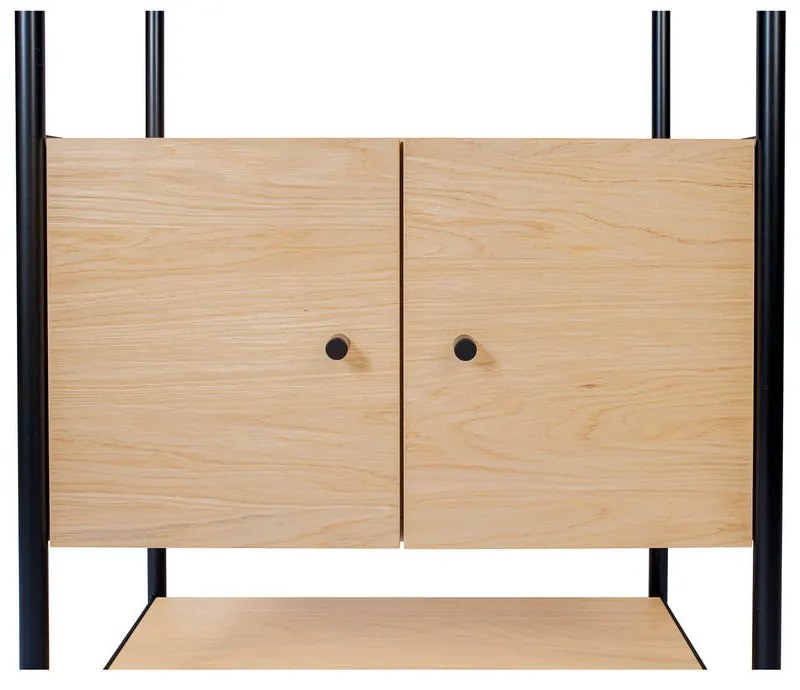 Libreria nera in rovere 90x180 cm Jungend - Woodman