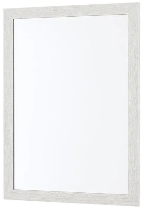 Specchio bagno 57x67 cornice bianco effetto legno reversibile   Wood