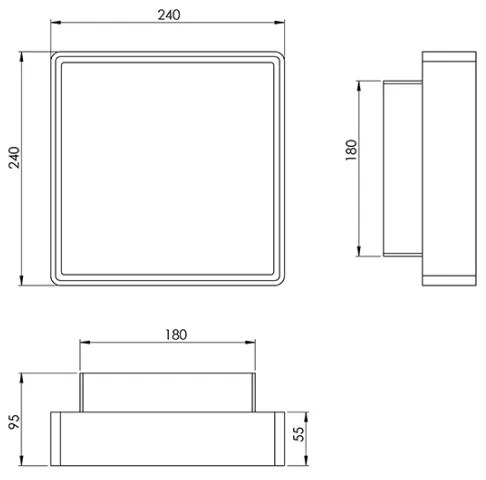 Fabas 3225/61/102 - Lampada industriale con sensore OBAN 1xE27/42W/230V IP65