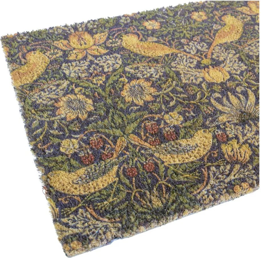 Zerbino in fibra di cocco 60x90 cm William Morris Strawberry Thief - Artsy Doormats
